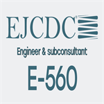 E-560 Standard Form of Agreement between Engineer and Land Surveyor for Professional Services (Download)